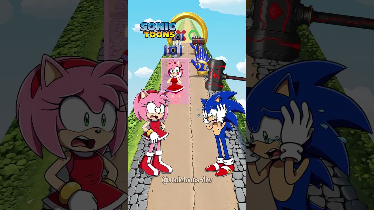 Sonic vs Amy Rose! New Save Run Epic Challenge! 