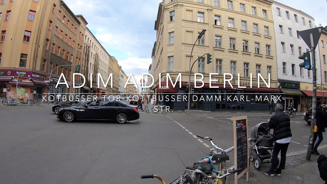 Berlin, Küçük İstanbul - Kottbusser Tor - Kottbusser Damm - Hermannplatz - Karl-Marx-Str.