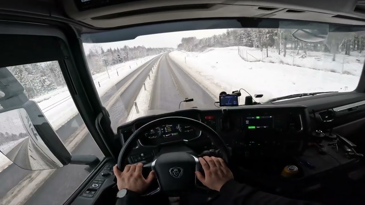Cât câștigă un Șofer de camion în Scandinavia #snow #winter #vlog #truckvlog #povtruck #viral #work