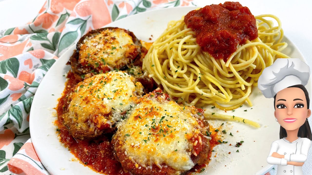Copycat Olive Garden Eggplant Parmigiana Spaghetti |