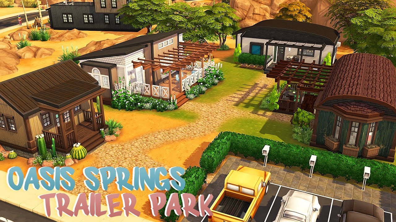 OASIS SPRINGS TRAILER PARK 🌴 | The Sims 4 | Speed Build