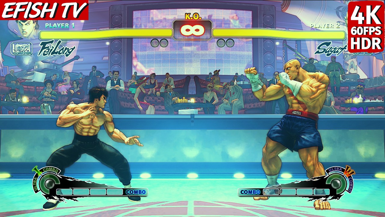 Fei Long vs Sagat (Hardest AI) - Ultra Street Fighter IV