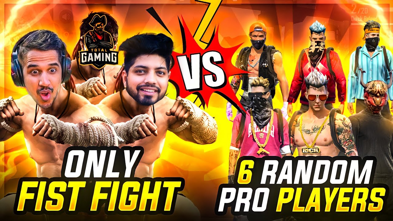 Only Fist Challenge With Ajjubhai & Amitbhai😱 Against 6 Grandmaster Pro Players😭- Garena Free Fire