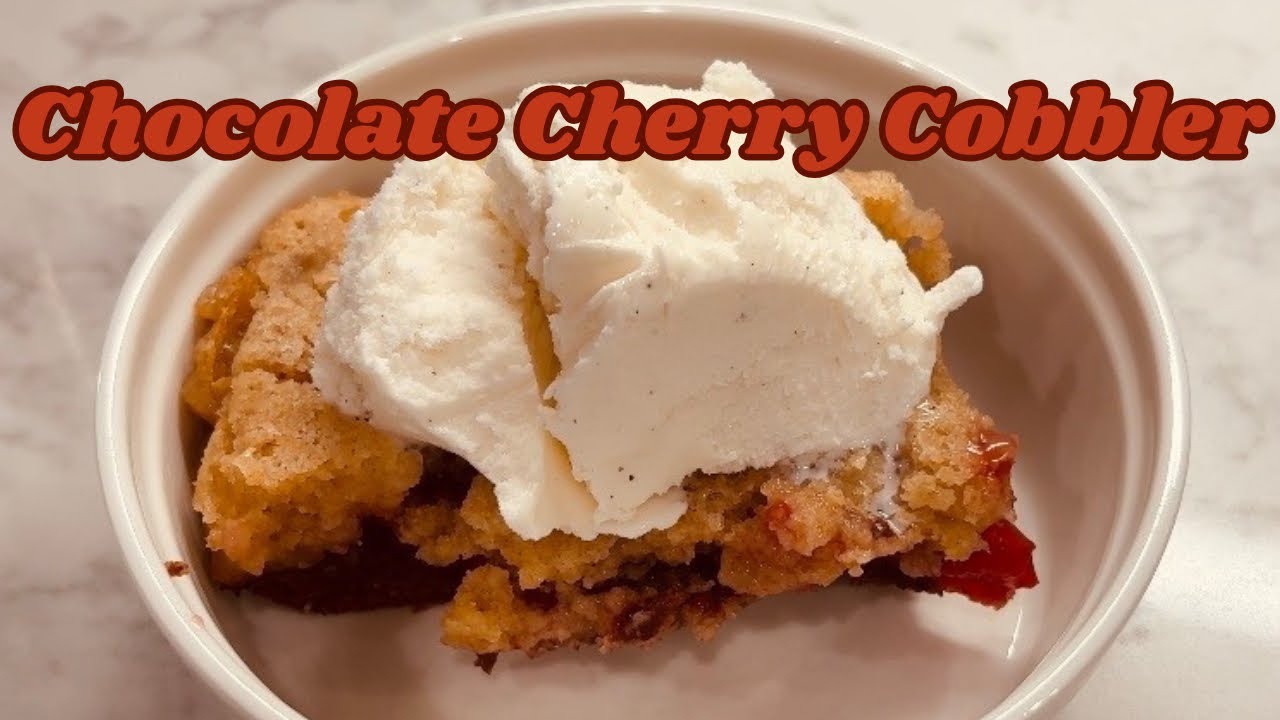 Chocolate Cherry Cobbler | A quiet day of baking 