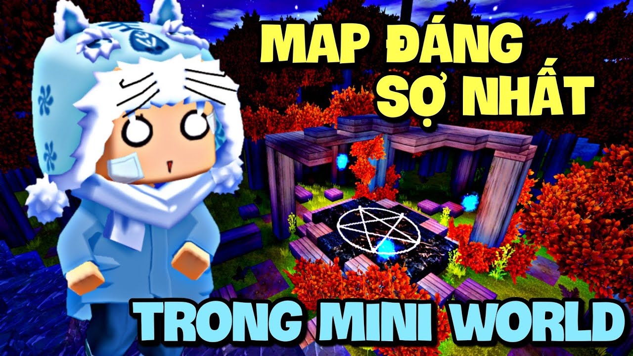 Meowpeo suýt khóc vì map đáng sợ này trong Mini World | Thử thách chạy thoát khỏi Slenderman