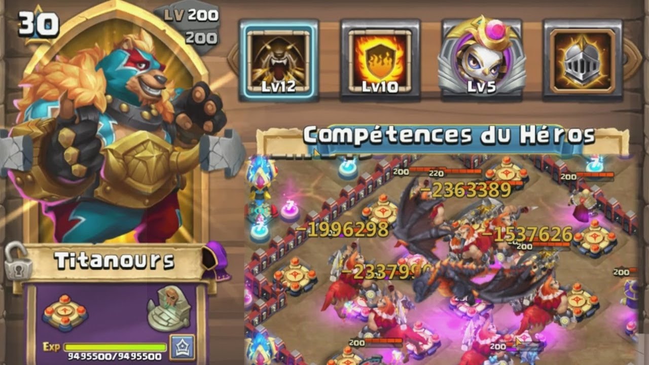 Titanours, un tank sniper ? Castle Clash