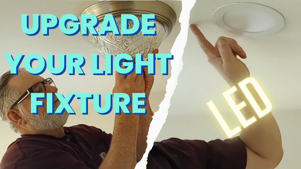 How To Replace a Ceiling Light Fixture | Dome Light to LED Upgrade | Show Me Construction