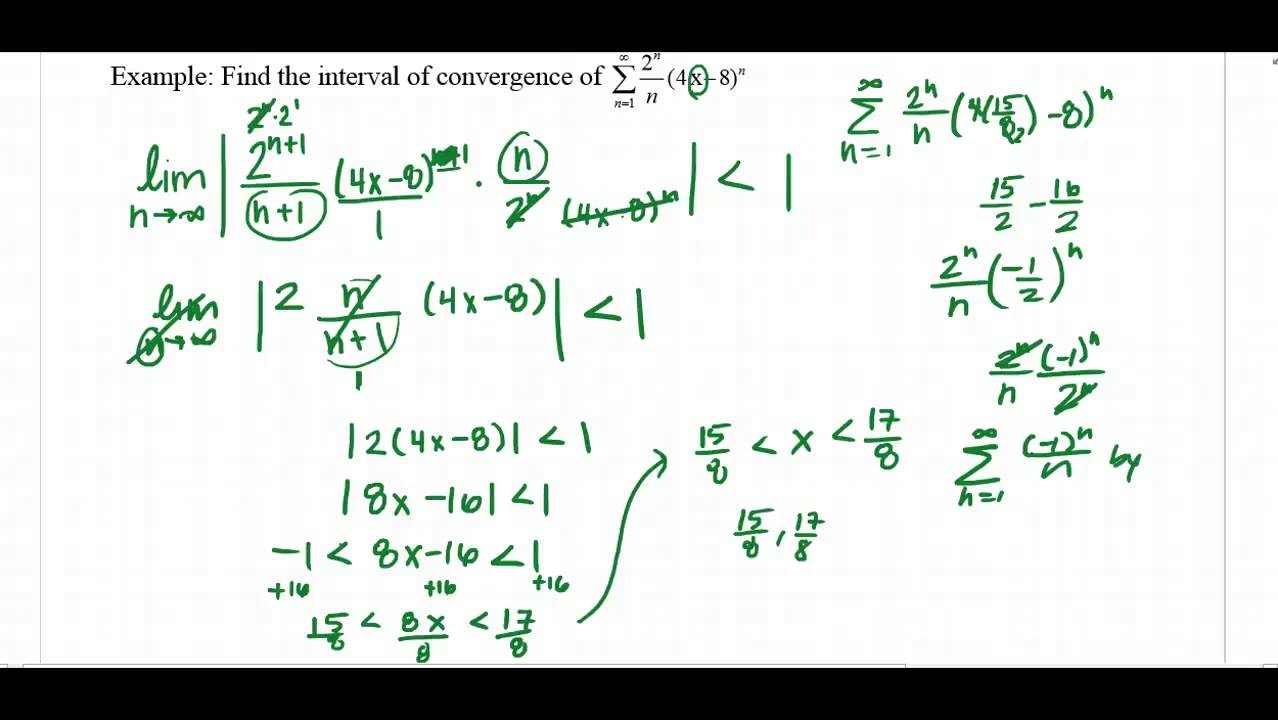 Interval of Convergence for Power Series | Ratio Test & Endpoint Analysis Explained
