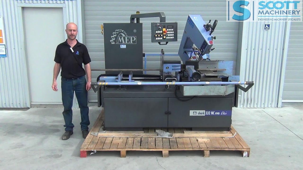 MEP Shark 332 NC evo Used Automatic Bandsaw, Double Mitre