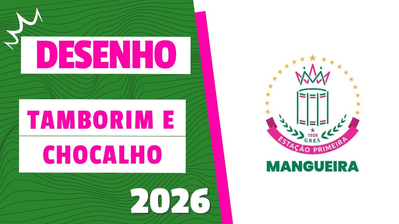 Desenho Tamborim e Chocalho Mangueira 2026