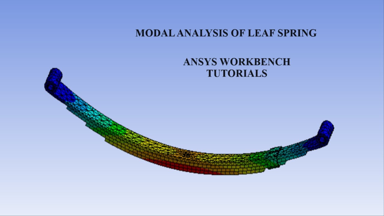 Листовая рессора | Модальный анализ | Собственная частота | Деформация | ANSYS Workbench