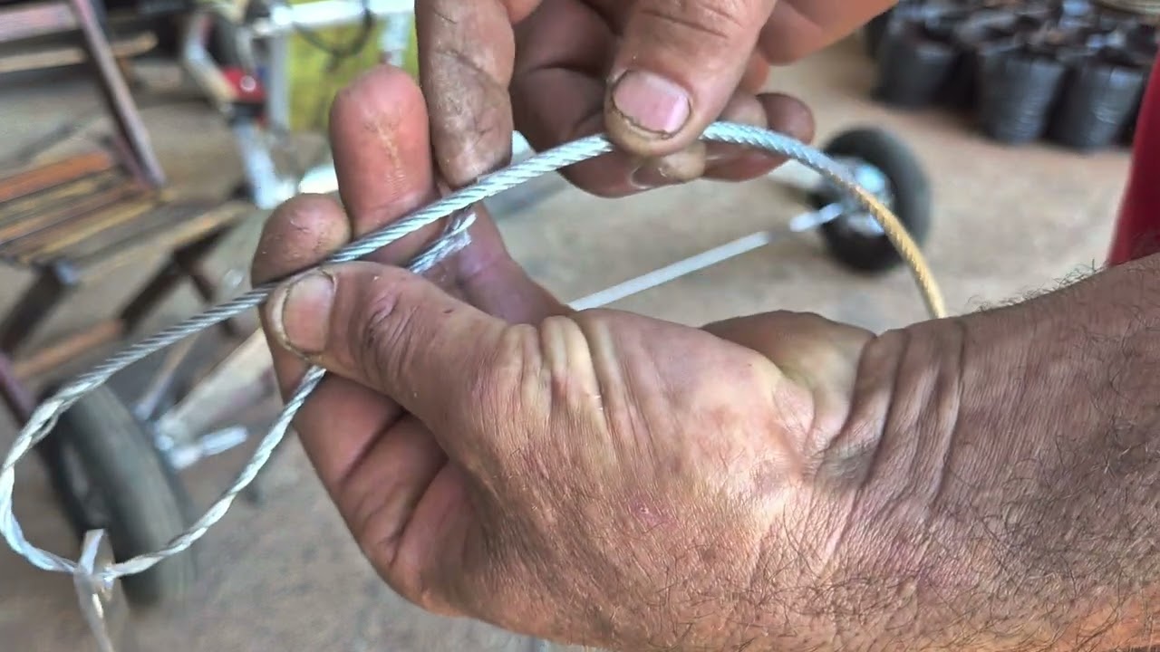 Como fazer argola no cabo de aço sem o prendedor