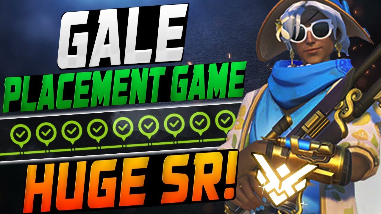 GALE INSANE ANA! PLACEMENT GAME! HUGE SR?! [ OVERWATCH SEASON 12 TOP 500 ]