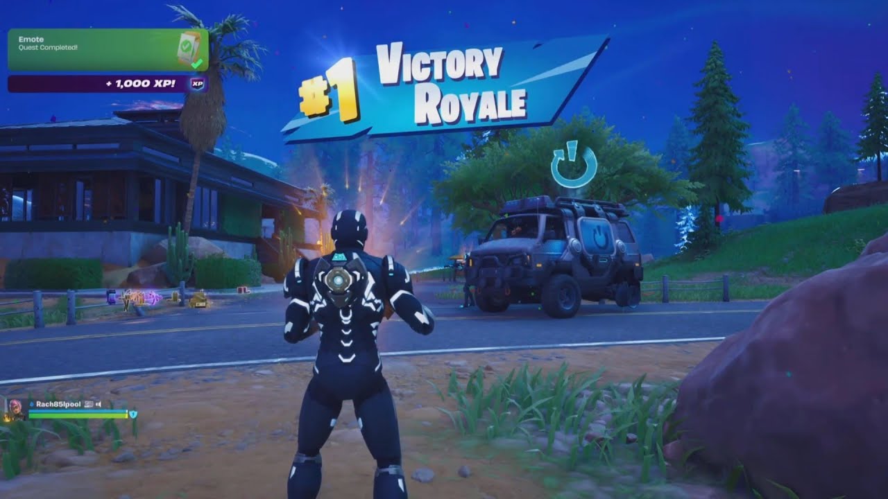 Fortnite Victory Royales. Lock On Assault Rifle. 6 & 3 Kills Duo