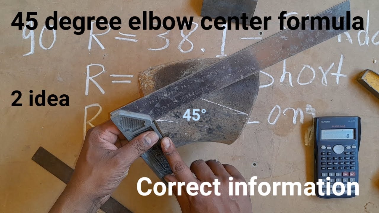 45 degree elbow center formula, Elbow center nikalne ka tarika