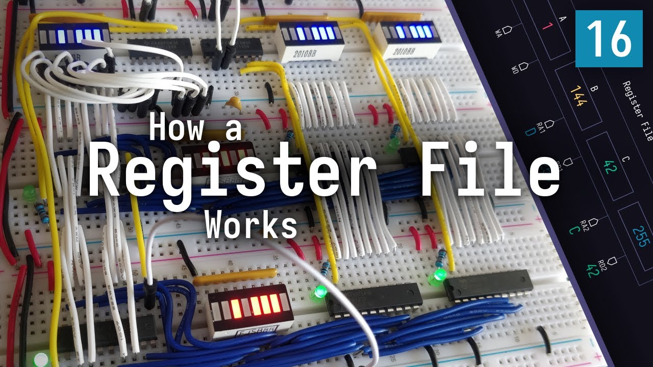 How a Register File Works &ndash; Superscalar 8-Bit CPU #16