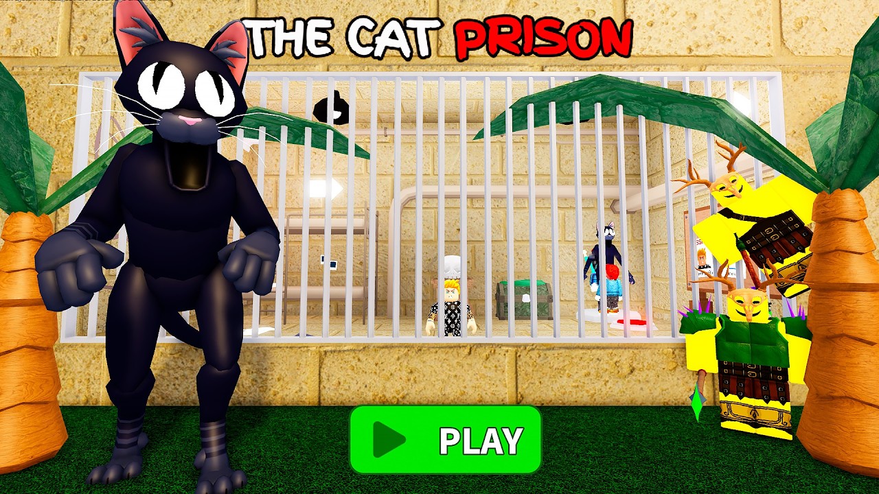 99 NIGHT'S IN FOREST CAT PRISON RUN OBBY ROBLOX