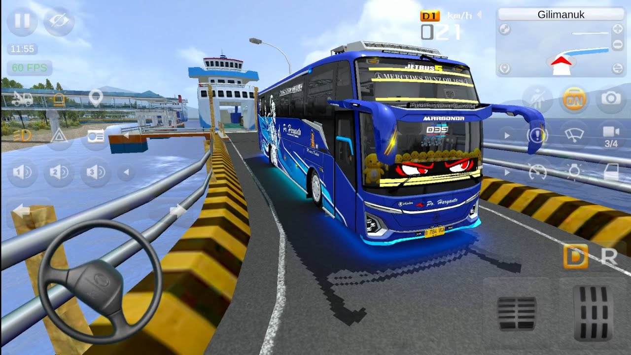 PO HARYANTO JB5 NYEBRANG PELABUHAN GILIMANUK | BUSSID REALISTIC GAMEPLAY