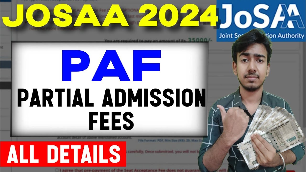 🚨PARTIAL ADMISSION FEE JOSAA  2024 | JOSAA 2024 Fees| Partial Admission Fees Payment | JOSAA 2024