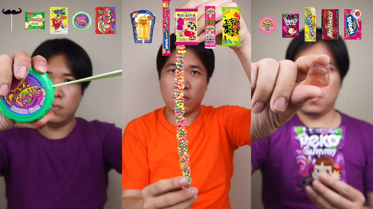 [COMPILATION] EATING VARIOUS CANDY FROM CONVENIENCE STORE