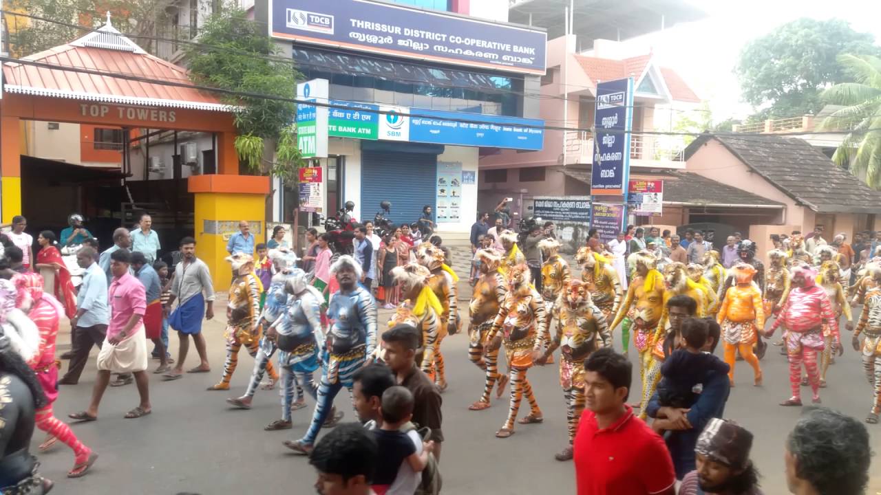 Thrissur pulikkali 2016 live