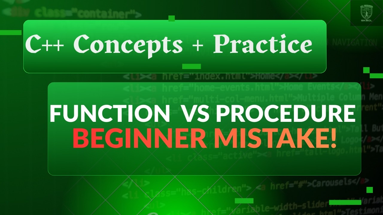 What's the Difference: Function vs Procedure in C++?