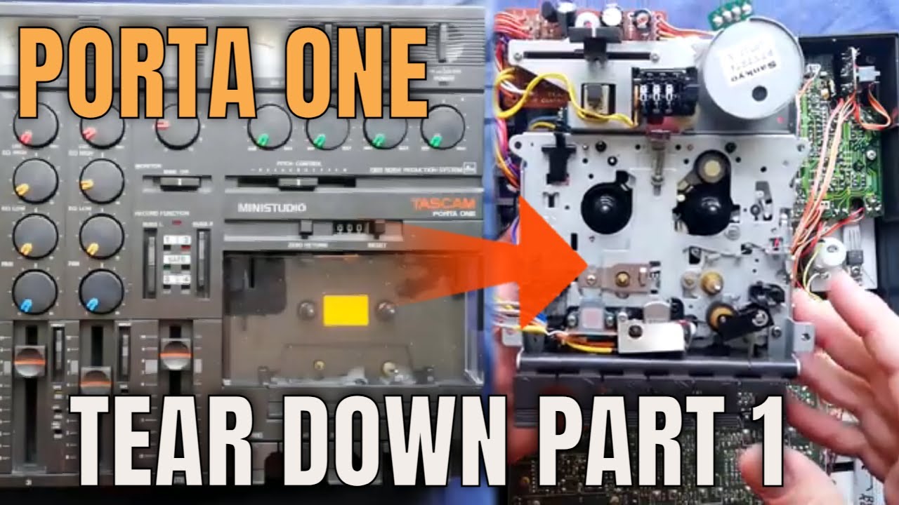 Tascam Porta One Ministudio | Tear down | 1 | Remove Transport (Change belts, etc)