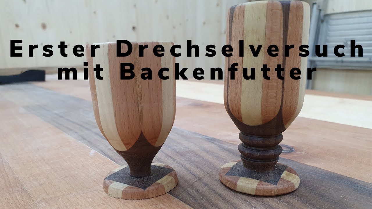 Becher Drechseln aus verschiedenen Holzarten