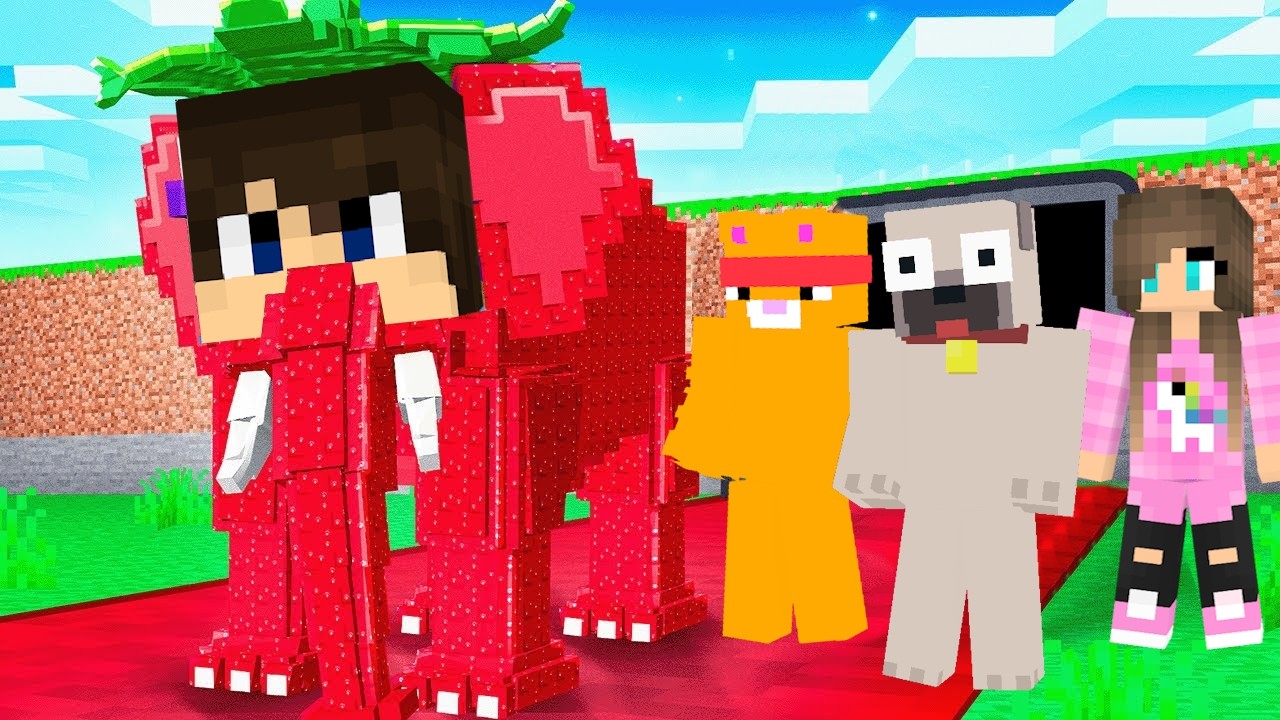 STRAWBERRY ELEPHANTNAK ÁLCÁZTAM MAGAM HOGY MEGSZIVASSAM A BARÁTAIMAT A MINECRAFTBAN!