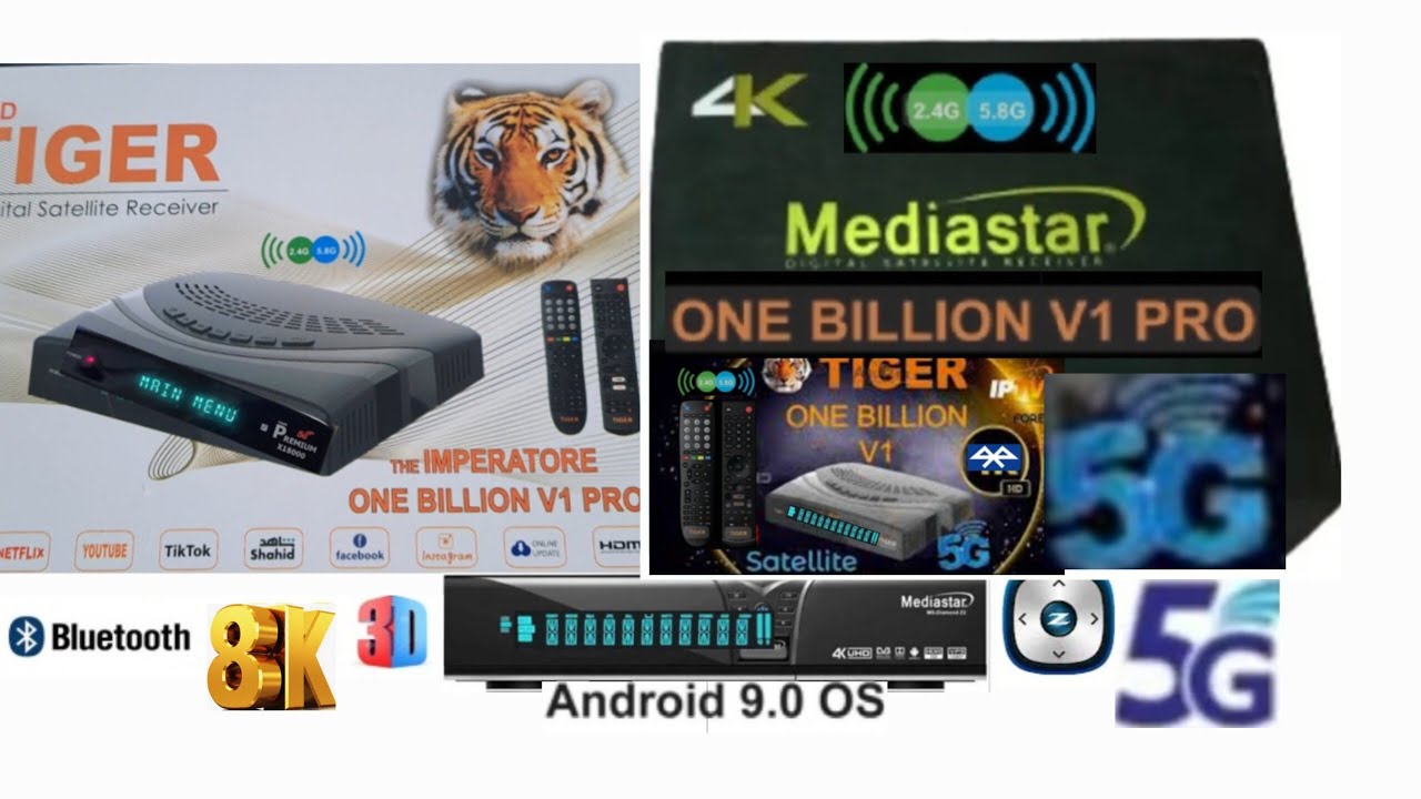 Tiger One Billion V1 Pro 8k Android 4Gb Ram 64Gb Rom Complete video Z1 4K