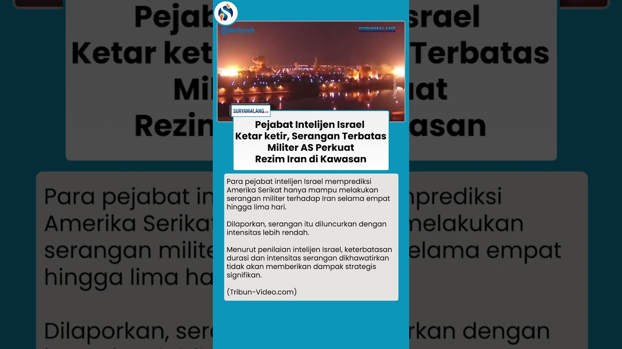 Israel Cemas! Serangan Militer AS ke Iran Dinilai Justru Menguntungkan Rezim Teheran