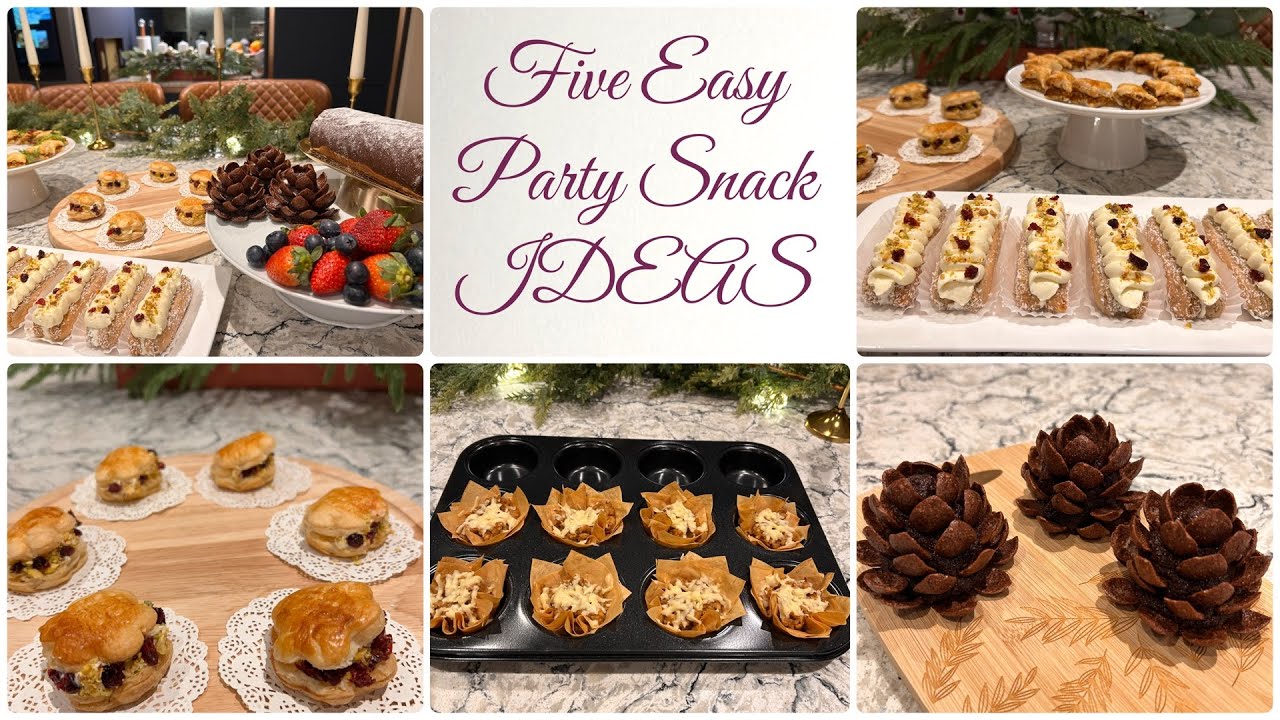 5 Easy Party Snacks to Elevate Your Party Table 🍽️ #partysnacks  #tabledecor #snacks 