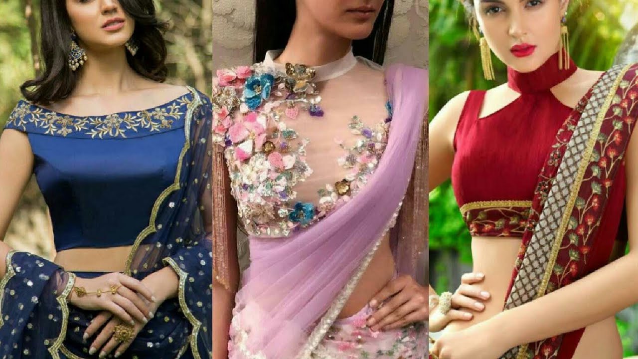 Indo western blouse design ideas For Saree | modern blouse designs