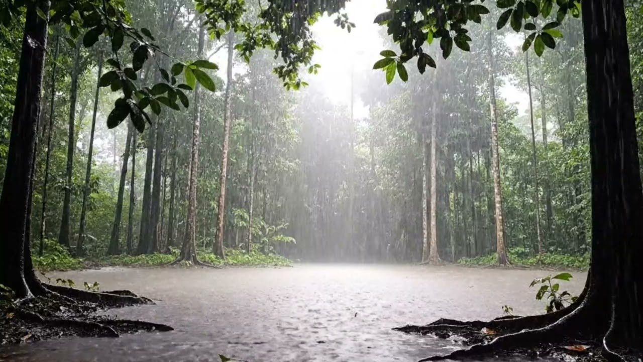Amazon Rain Ambience 10 Hours 🌿 Soothing Jungle Sounds for Sleep