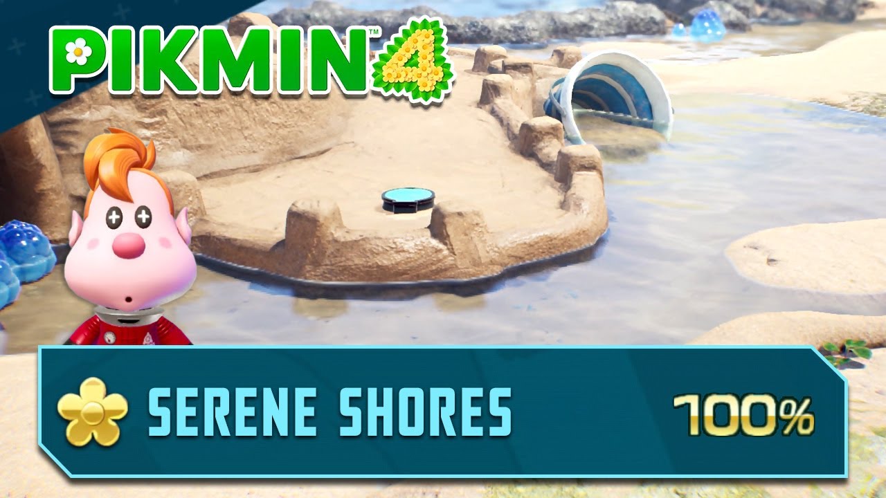 Pikmin 4 - Area 3: Serene Shores (All Rescues, Treasure, Onions)