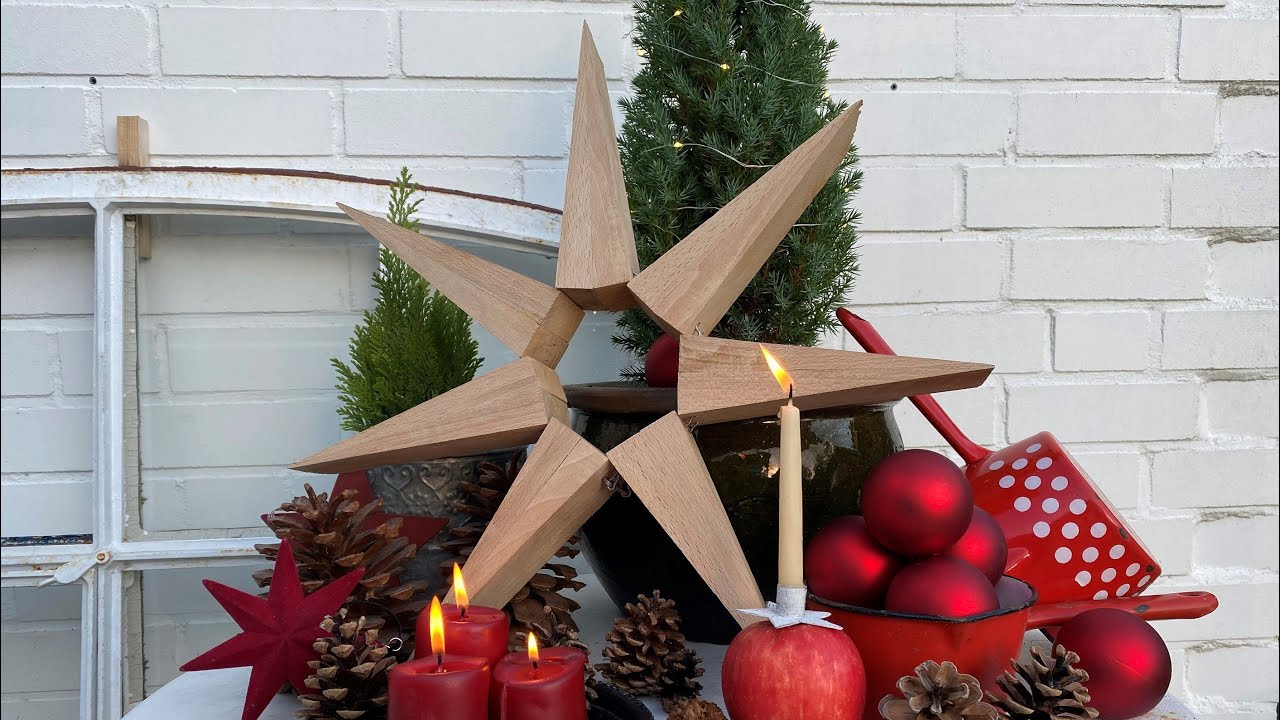 DIY * Holz Stern XXL * mit günstigen Holzkeilen Weihnachtsdeko selber machen