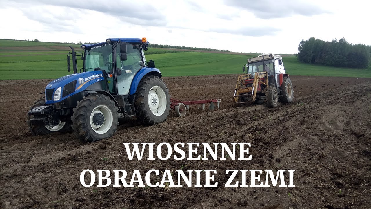 Wiosenna orka pod kartofle | New Holland TD5.85 Zetor 6245
