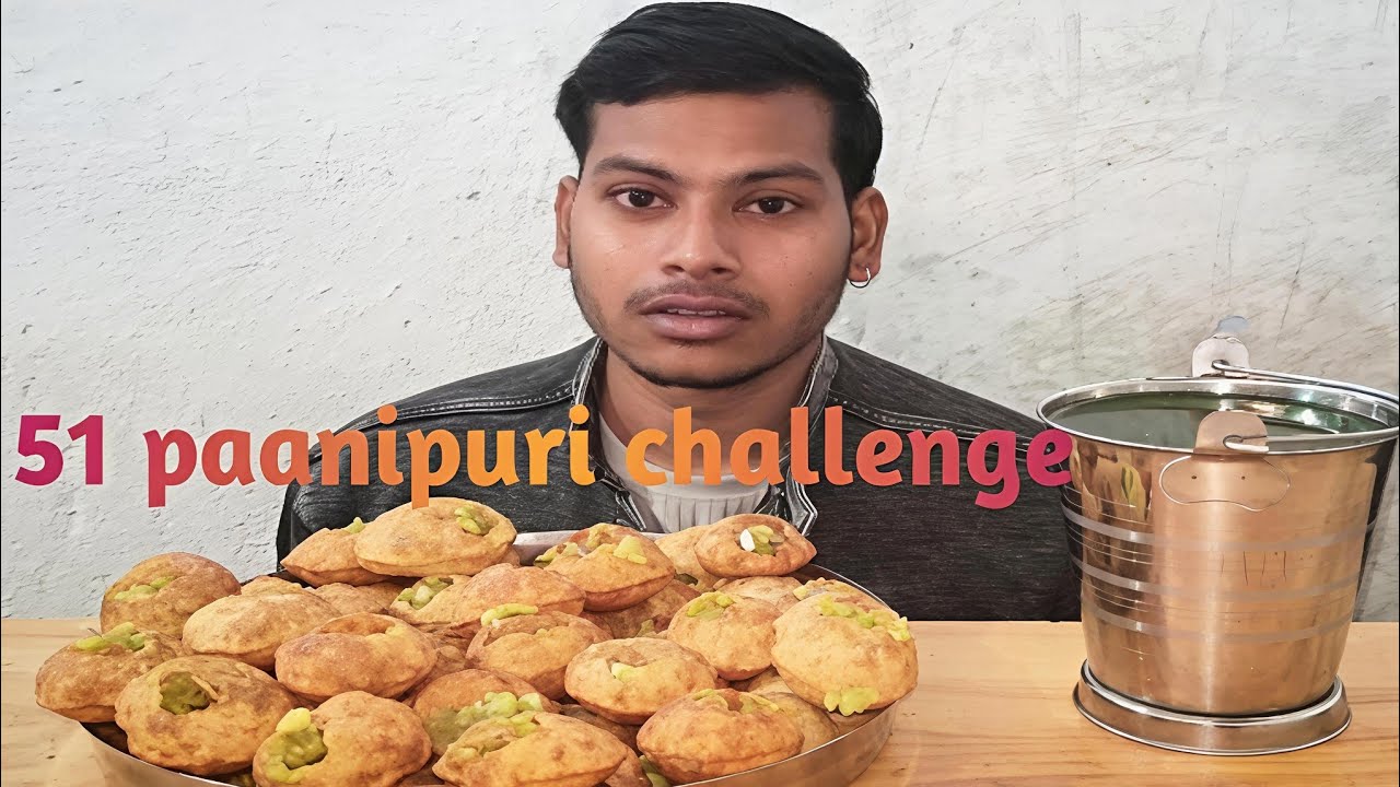 51 paani puri challenge 👍#paani_ challenge #panipuri #food_challenge #challenge #food 