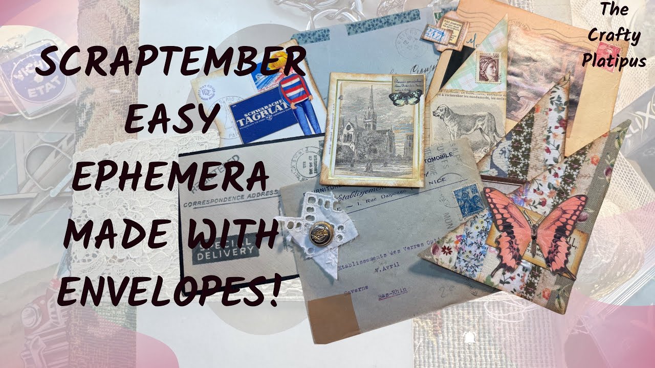 Scraptember Easy Ephemera Made with Envelopes! #scraptember2025 #craftwithme #junkjournal 
