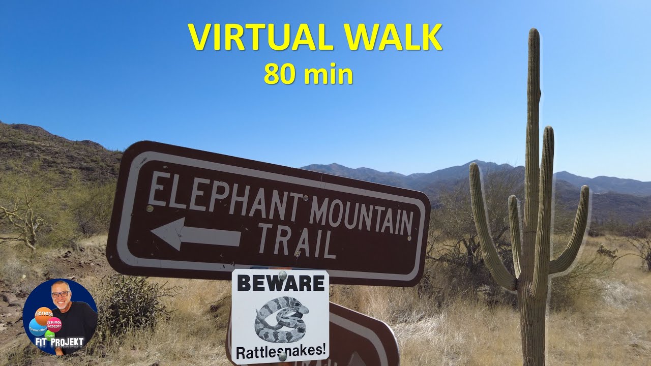 Virtuelles Walking für Laufband & Crosstrainer | Elephant Mountain bei Phoenix/ Arizona | 4K