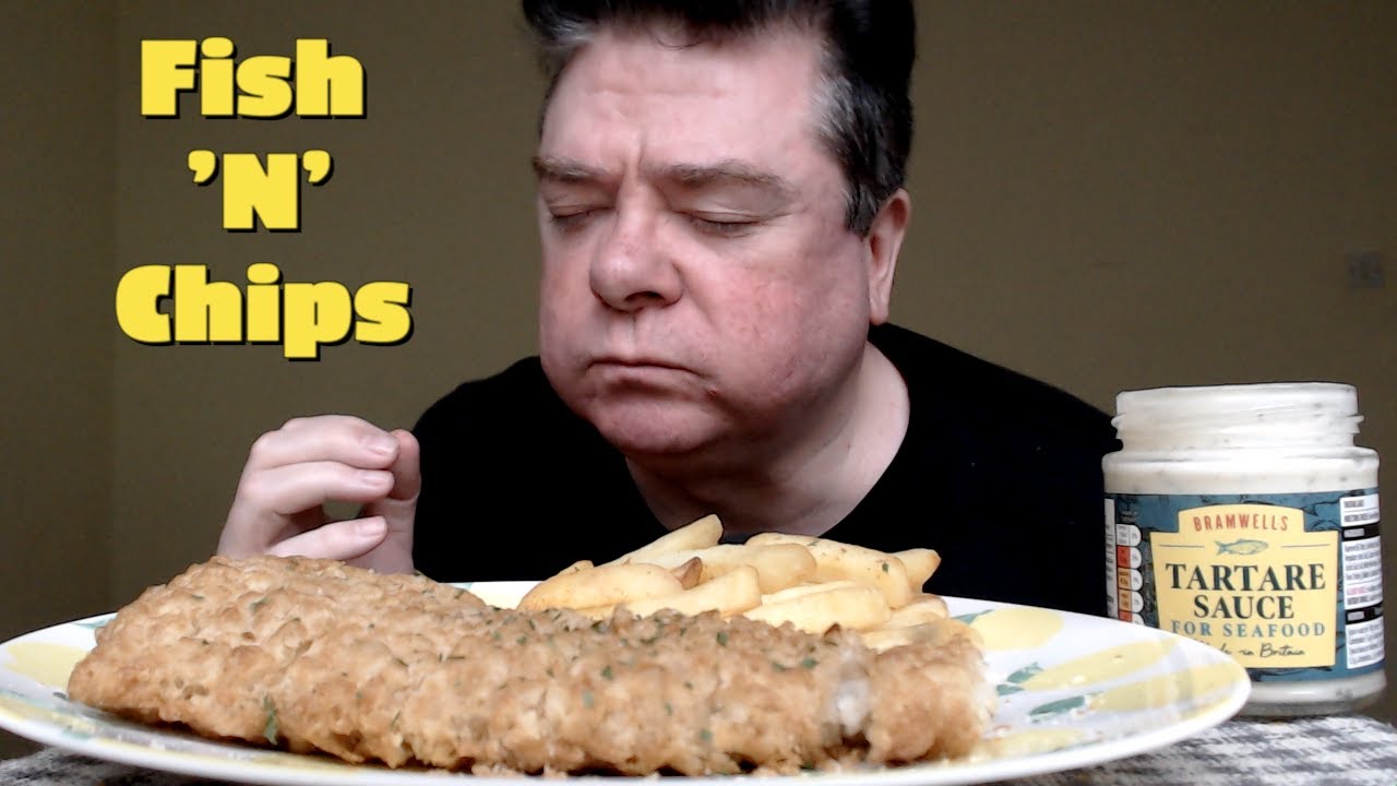ASMR - Eating Fish N Chips With Tartare Sauce For Lunch