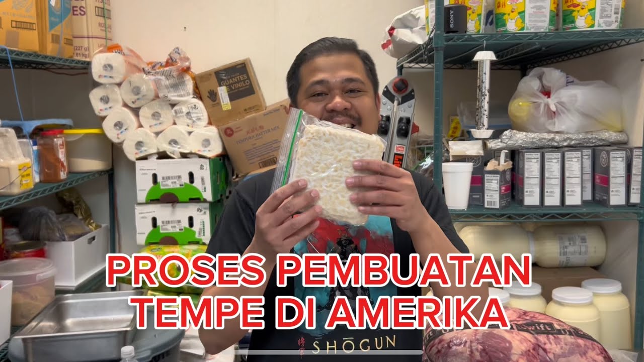 Akhirnya bisa buat tempe sendiri di Amerika .