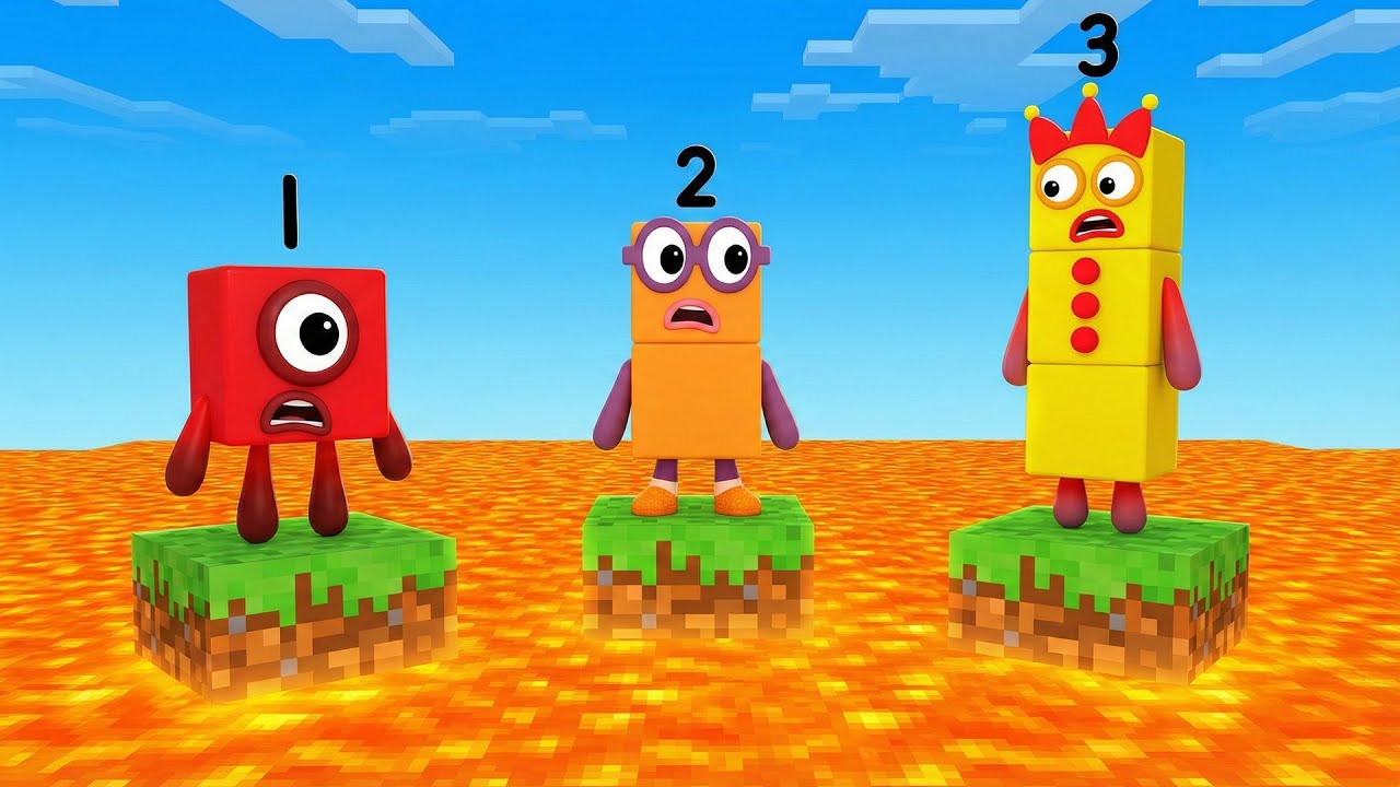 Numberblocks SURVIVE THE LAVA in Roblox!