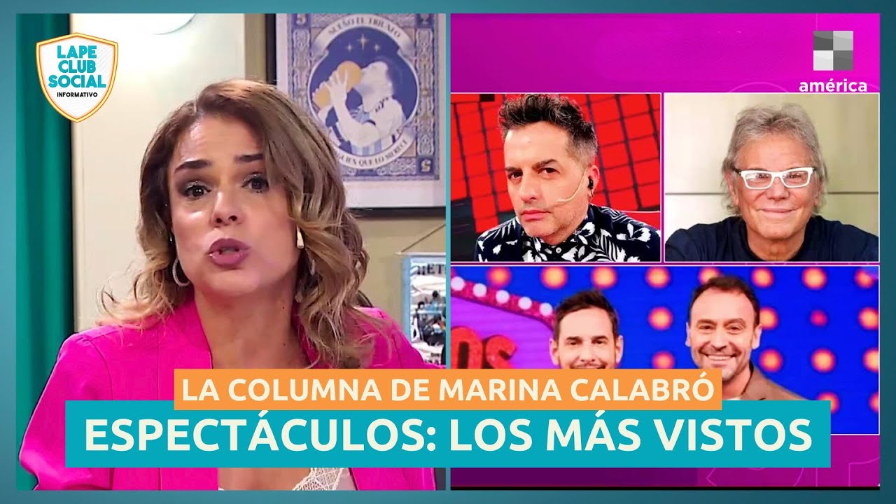 💥📺 LOS PROGRAMAS M&Aacute;S VISTOS DE LA TV ARGENTINA: LA COLUMNA DEL RATING DE MARINA CALABR&Oacute; 📈