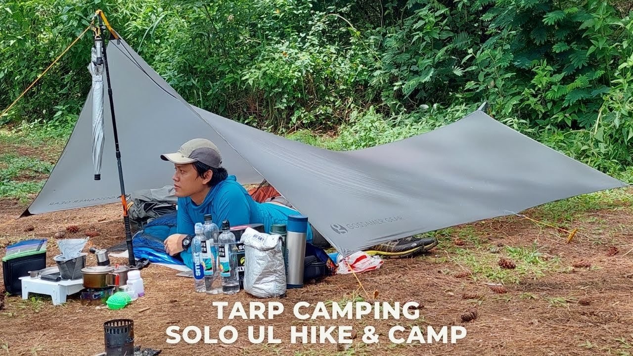 SOLO HIKE & CAMP | I'M CAMPING WITH A TARP | GOSSAMER GEAR TWINN TARP | BERKEMAH PAKAI FLYSHEET