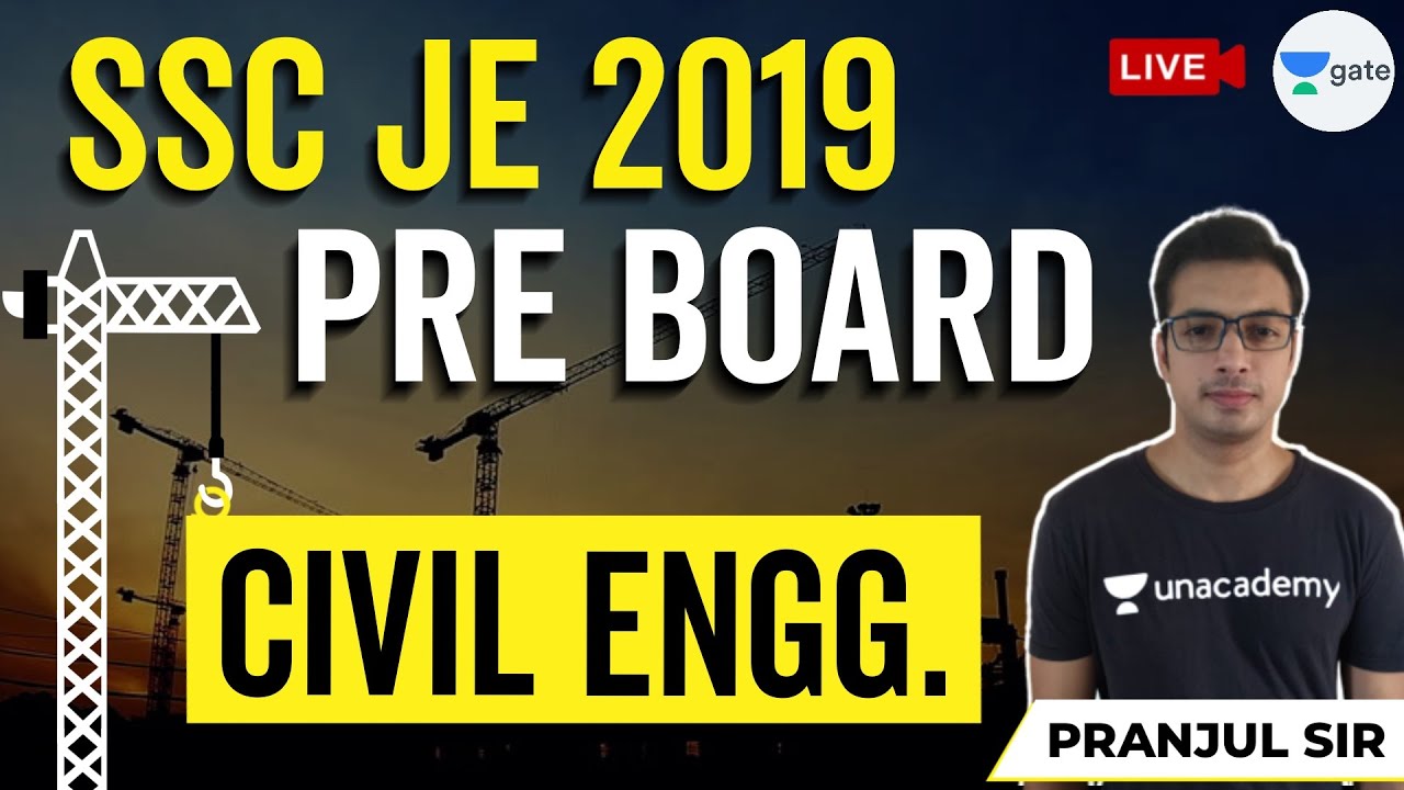 Civil Engineering | SSC JE 2019 Pre Board | SSC JE Exam Preparation | Pranjul Sir