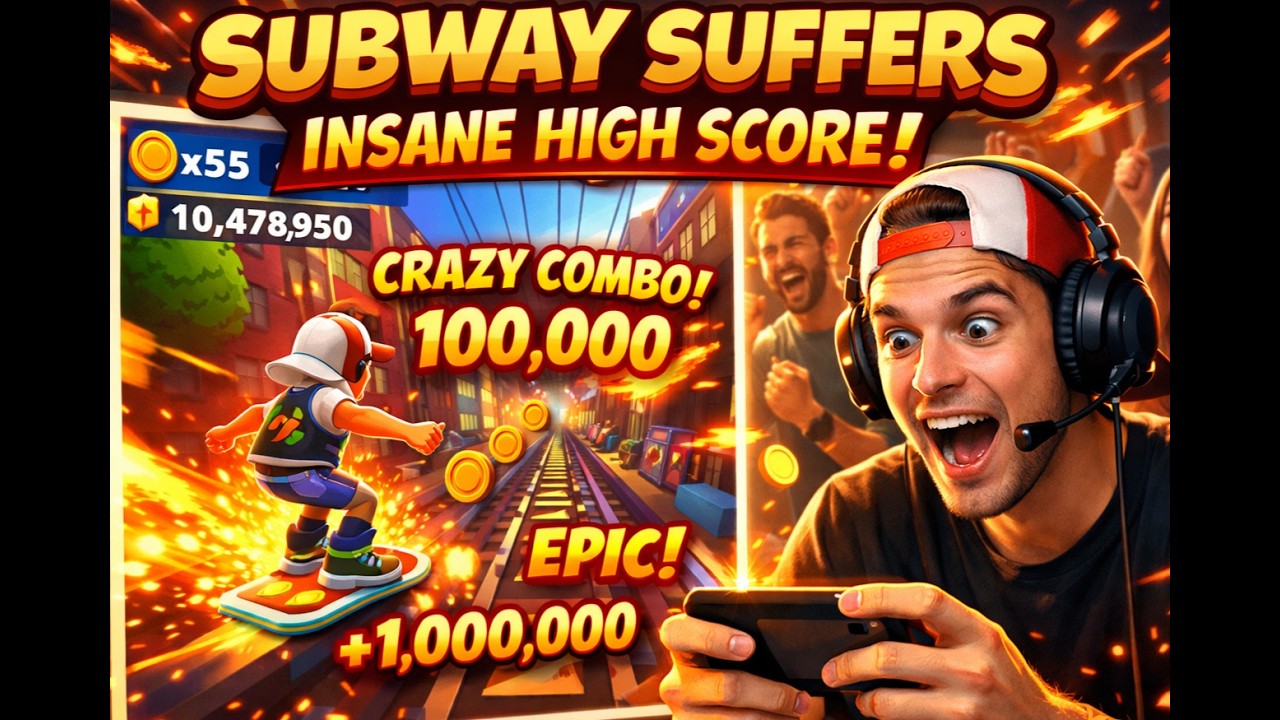🔥SUBWAY😱 SURFERS😱 HIGH SCORE LIVE GAMEPLAY 😏 AURA GAMEPLAY 😱