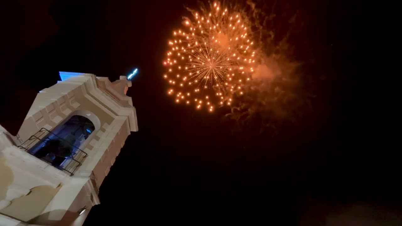 Último día en honor a San Felipe de Jesús. Repique completo y pirotecnia | El Beaterio #Colima