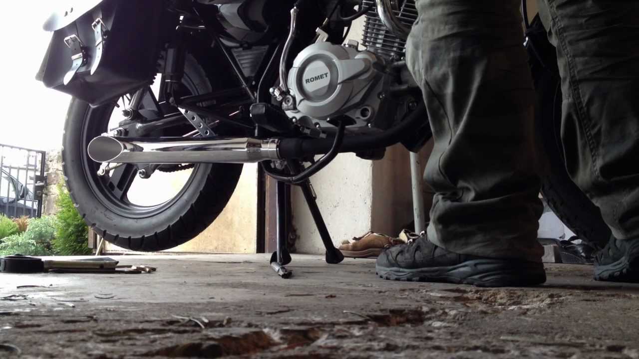 Romet Soft Chopper 125 - zmieniony wydech