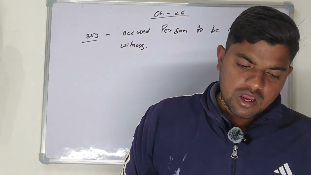 Accused person to be comptant witness sec 352- 356 BNSS L-35 Hindi.  legal pathshala by Mahesh 